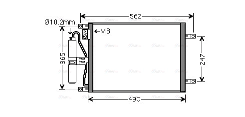 Condenser, air conditioning (DNA5351D)