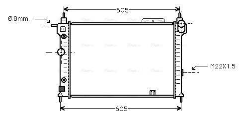 Radiator, engine cooling (OLA2029)