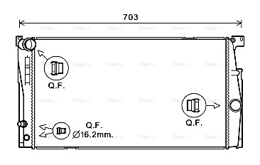 Radiator, engine cooling (BW2549)