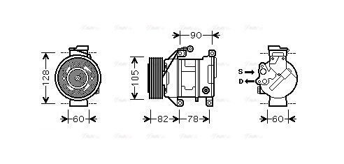 Compressor, air conditioning (BWAK316)