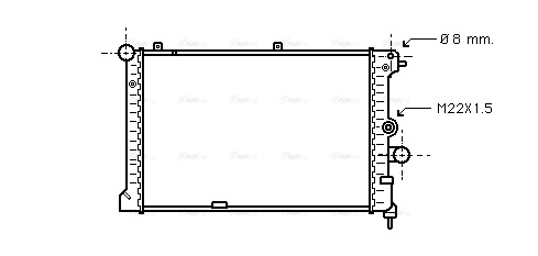 Radiator, engine cooling (OL2168)