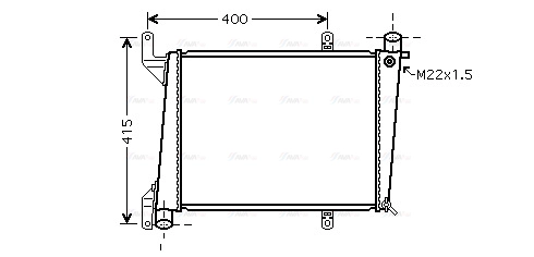 Radiator, engine cooling (VO2127)
