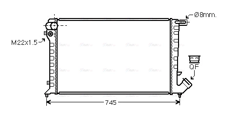 Radiator, engine cooling (CN2193)