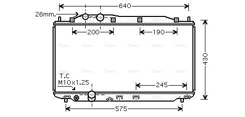 Radiator, engine cooling (HD2187)