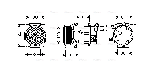 Compressor, air conditioning (CNAK255)