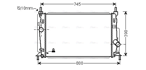 Radiator, engine cooling (MZ2246)