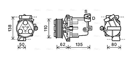 Compressor, air conditioning (DNK342)