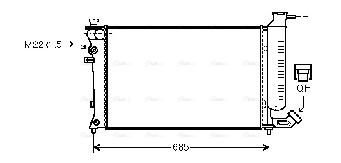 Radiator, engine cooling (PEA2137)