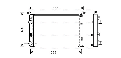 Radiator, engine cooling (FTA2316)