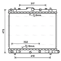 Radiator, engine cooling (SZ2136)