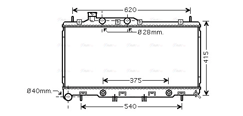 Radiator, engine cooling (SU2069)