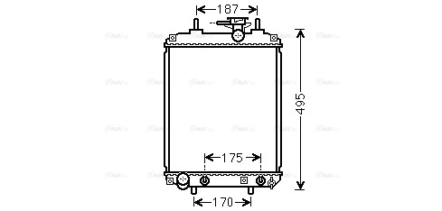 Radiator, engine cooling (DUA2065)