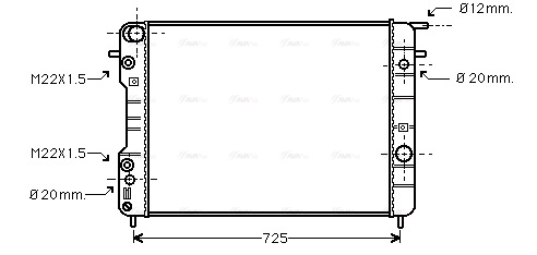 Radiator, engine cooling (OLA2247)