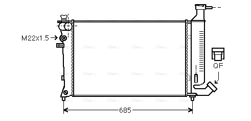 Radiator, engine cooling (PEA2148)