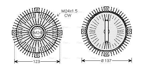 Clutch, radiator fan (FDC445)