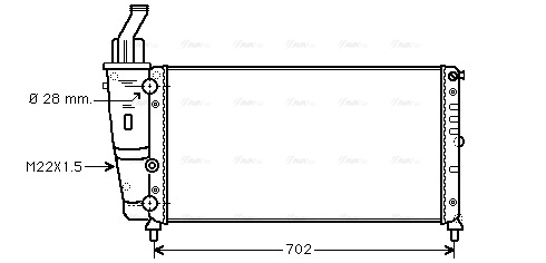 Radiator, engine cooling (FT2200)