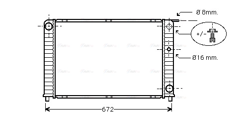 Radiator, engine cooling (VO2088)