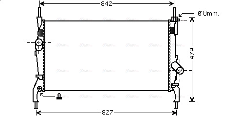 Radiator, engine cooling (FD2405)