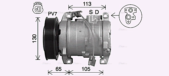 Compressor, air conditioning (HDAK322)