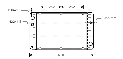 Radiator, engine cooling (PR2004)