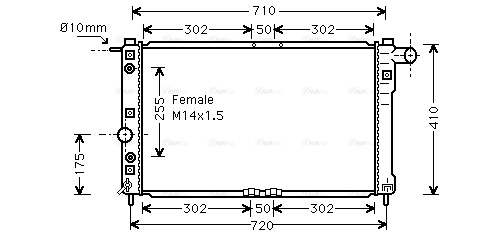 Radiator, engine cooling (DW2010)
