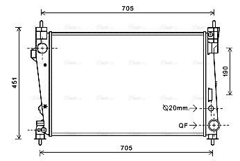 Radiator, engine cooling (AL2124)