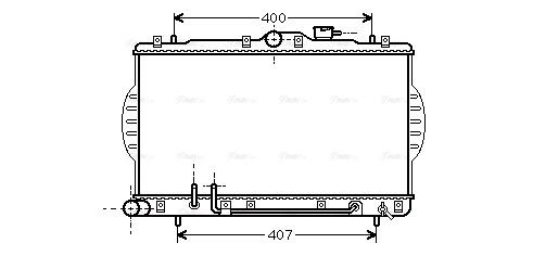 Radiator, engine cooling (HY2034)