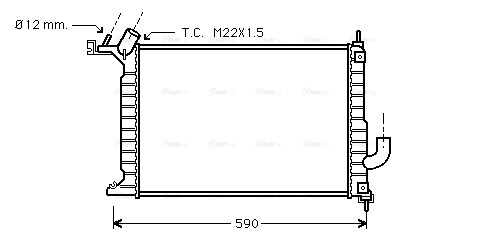 Radiator, engine cooling (OLA2275)