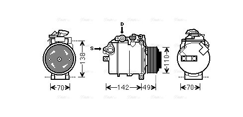 Compressor, air conditioning (BWK387)