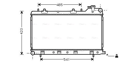 Radiator, engine cooling (SU2045)