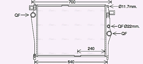 Radiator, engine cooling (MS2703)