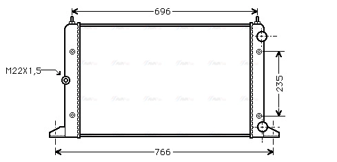 Radiator, engine cooling (VNA2134)