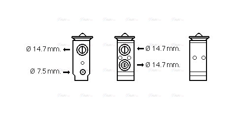 Expansion Valve, air conditioning (HY1441)