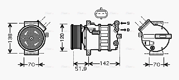 Compressor, air conditioning (ALAK112)