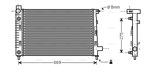 Radiator, engine cooling (MSA2282)