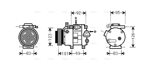 Compressor, air conditioning (HYK214)