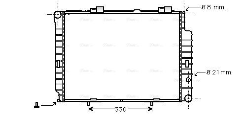 Radiator, engine cooling (MSA2191)