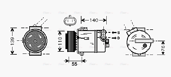 Compressor, air conditioning (OLAK451)