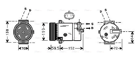 Compressor, air conditioning (OLAK318)