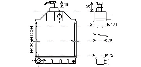 Radiator, engine cooling (MF2038)