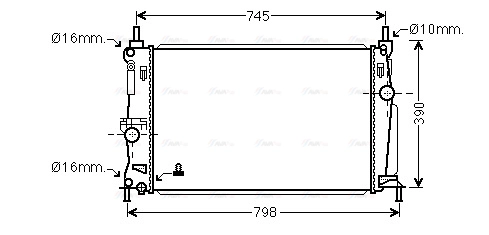 Radiator, engine cooling (MZ2254)