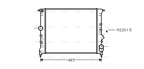 Radiator, engine cooling (RT2119)