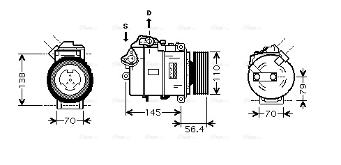 Compressor, air conditioning (BWAK330)