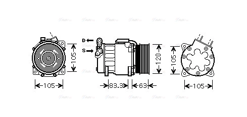 Compressor, air conditioning (PEAK306)