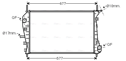 Radiator, engine cooling (FDA2376)