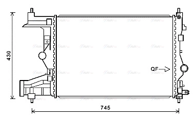 Radiator, engine cooling (OLA2487)