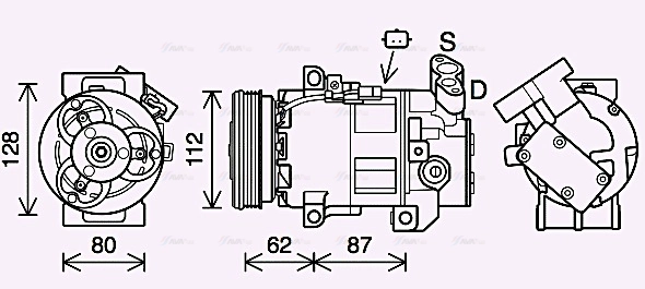 Compressor, air conditioning (DAAK015)