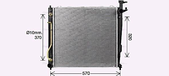 Radiator, engine cooling (KA2304)