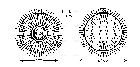 Clutch, radiator fan (VNC275)