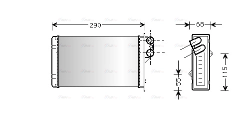 Heat Exchanger, interior heating (PE6100)